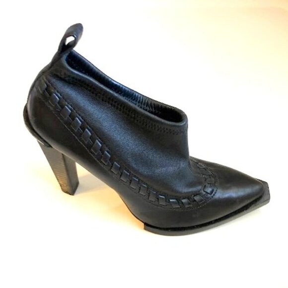 ALEXANDER WANG Auguste Whipstitch Ankle Boot Platform Stiletto Black 7 MSRP $600 - Picture 2 of 7